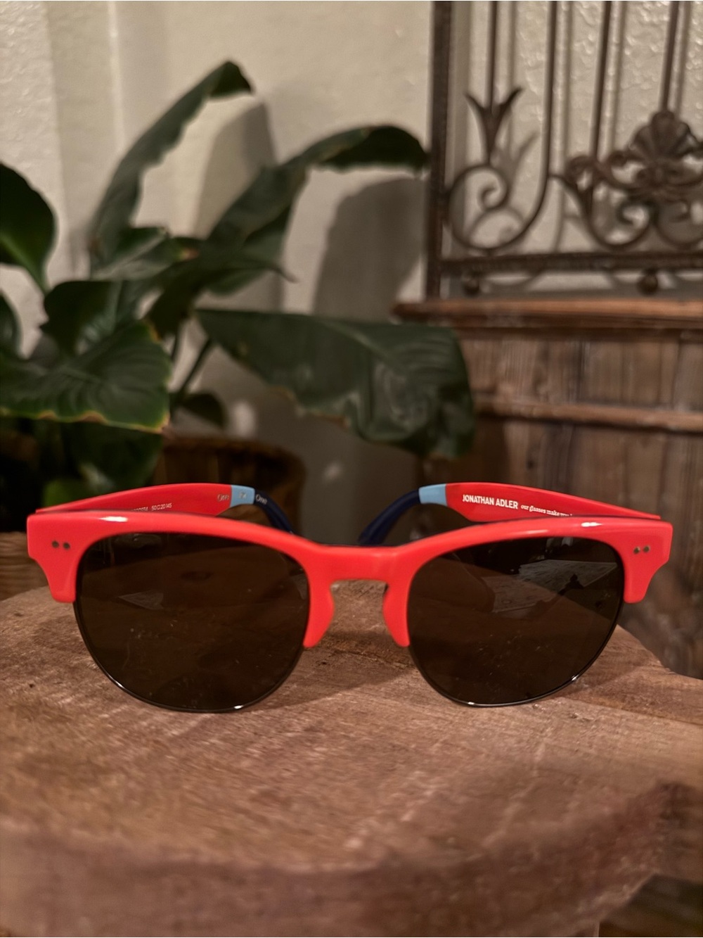 Toms Lobamba-Jonathan Adler Sunglasses  Red, Blue, Light Blue Frame